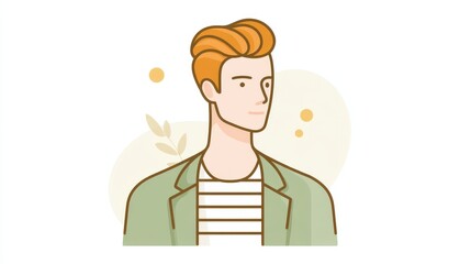 Profile avatar icon in thin line style, editable vector style, clear and minimal