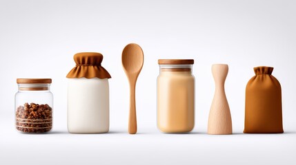 Reble kitchen essentials including glass jars, beeswax wraps, and wooden tools