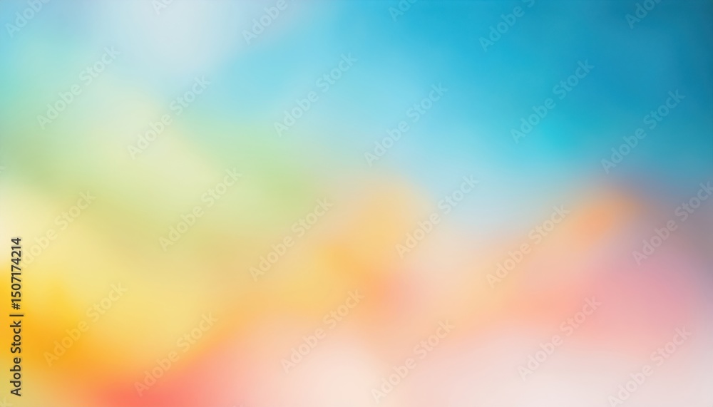 Poster soft rainbow blur background with pastel color gradient for web design, app interface, brand identit