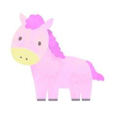 午年　かわいい馬のイラスト