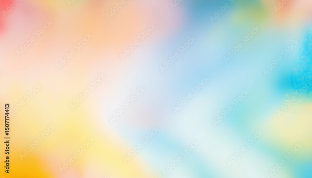 Poster soft rainbow blur background with pastel color gradient for web design, app interface, brand identit