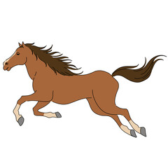 午年　走る馬のイラスト