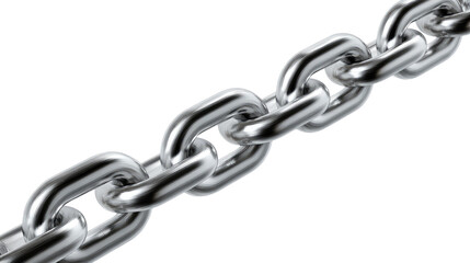 Obraz premium Chain of Strength: A close-up studio shot of a robust, gleaming metal chain, symbolizing unbreakable strength, unity, and connection.