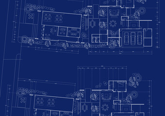Floor plan designed building on the drawing.