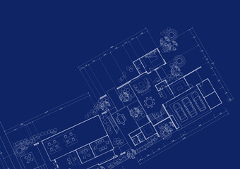 Floor plan designed building on the drawing.