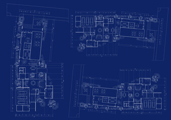 Floor plan designed building on the drawing.