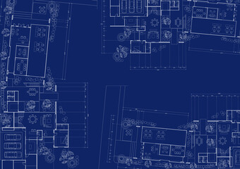 Floor plan designed building on the drawing.