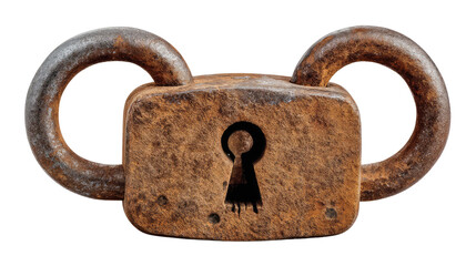 Timeworn Lock: This antique padlock, weathered by the passage of time, its iron surface etched with rust and the story of countless secrets.