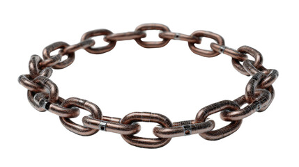 Obraz premium Chain Link : Sturdy chain with repeating pattern with old vintage look for industrial aesthetic that speak volume about endurance and connection.