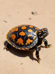 Obraz premium A Tiny Tortoiseshell Tortuga