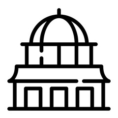 Dome-Shaped Building Vector Illustration – Architectural Geometric Design	
