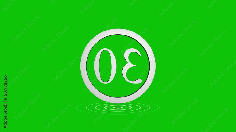 Aufkleber animated 3d speed limit sign with ripple effect on a vibrant green background