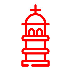 Landmark Tower Vector Illustration – Iconic Urban Skyscraper Design	