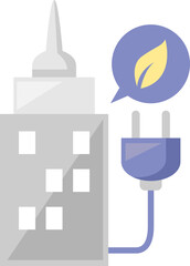 Green Building Energy Efficiency Icon Sustainable Architecture Illustration