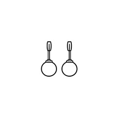 Modern Earrings Icon Vector