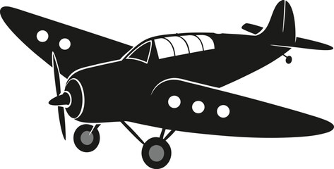 Colorful Light Twin Aircraft Vector Set – 8-Seater Propeller Airplanes, Travel, and Editorial Design