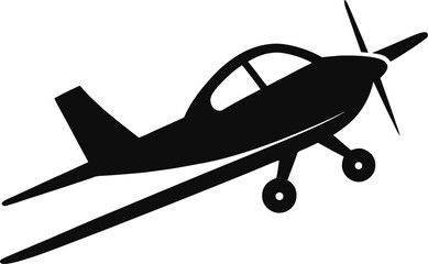 Colorful Light Twin Aircraft Vector Set – 8-Seater Propeller Airplanes, Travel, and Editorial Design