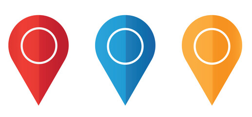 location vector icon, simple colorful map pin