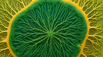 Rhizopus ( bread mold )microbial under microscopic view