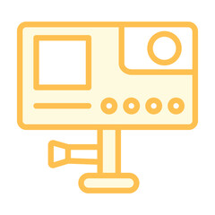 Action Camera duotone line icon, vector, pixel perfect, illustrator file 
