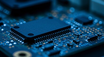 Integrated Circuit Board with Electronic Components