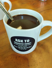 Singapore classic coffee with condensed milk