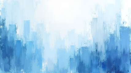 Fototapeta premium Abstract blue and white paint background with brush strokes, grunge texture, vintage winter ocean sky.