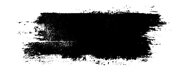 Fototapeta premium Black hand painted brush stroke daub background