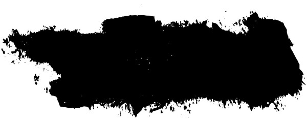 Black Brush Stroke isolated on white