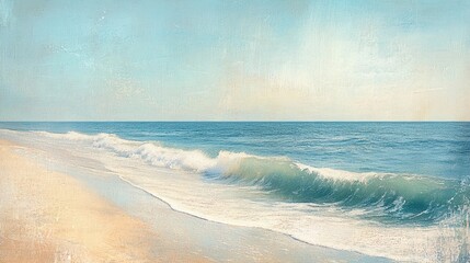 Shoreline pattern with white foam on beige sand, ideal for soft environmental backgrounds and coastal visual compositions.