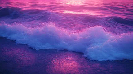 Wet beach edge with thin foam line, perfect for nature-inspired design, vacation imagery, and background texture collections.