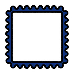 Blank Postage Stamp Frame Illustration Design Element