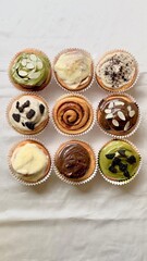 Decadent Fess Cupcakes, filled with cookie dough inside, offering a delightful combination of flavors and textures
