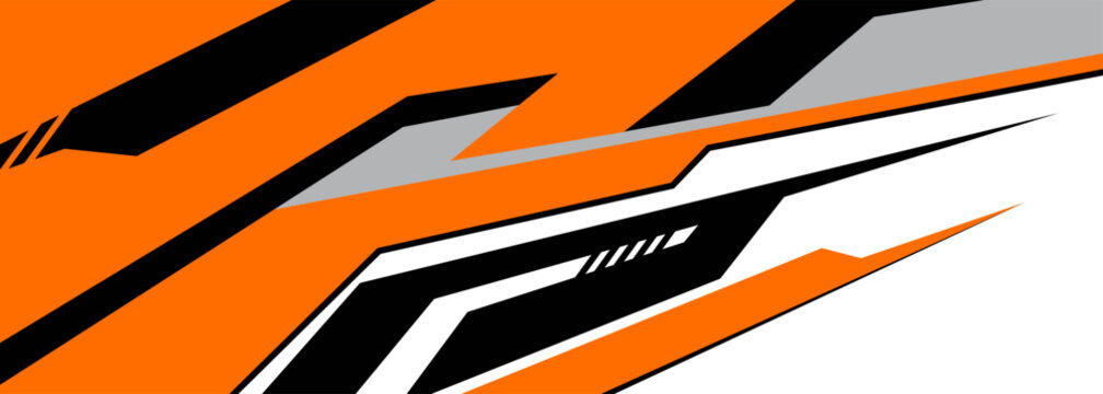 Cargo van decal design vector. Graphic abstract stripe racing background kit designs for wrap vehicle, race car, branding car.