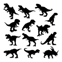 dinosaur silhouettes collection set