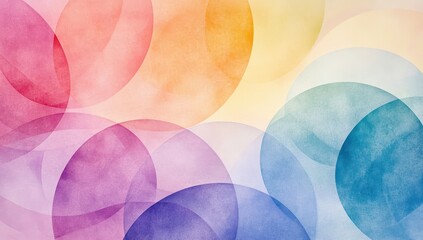 Abstract Watercolor Circles - A Colorful and Delicate Design