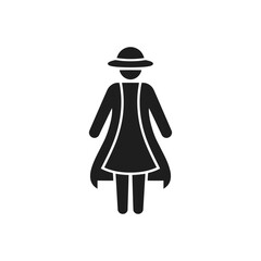 Woman in Hat and Coat icon
