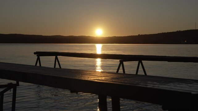 Peaceful early morning by the lake