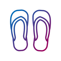 slipper gradient line icon
