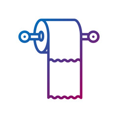 tolilet paper gradient line icon