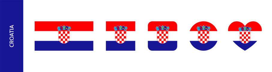 Naklejka premium Flag of Croatia