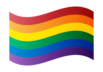 Bandera ondulada del orgullo LGBTQ+