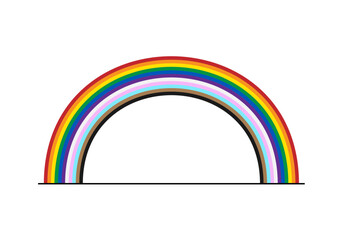 Arcoíris con los colores de la bandera del orgullo LGBTQ+