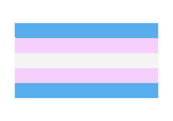 Obraz premium Bandera del orgullo transgénero en fondo blanco