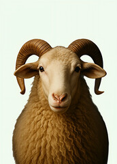 Sheep on isolated background