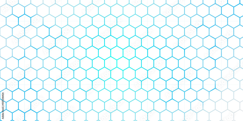 Poster abstract hexagon white background, blue light and shadow. abstract background design with white hexa