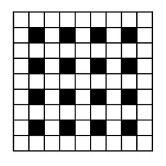 Grid-Based Logic Puzzle with Alternating Pattern for Mathematics and Visual Reasoning Activities. Illustration