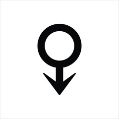 Male gender icon. Single line Male gender icon vector background. Vector illustration for web design. Isolated on white background.
