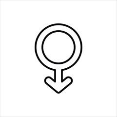 Male gender icon. Vector illustration for web design. Isolated on white background.
