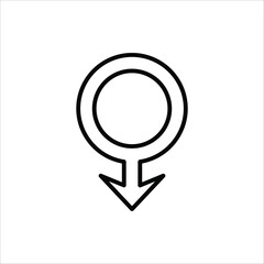 Male gender icon. Vector illustration for web design. Isolated on white background.